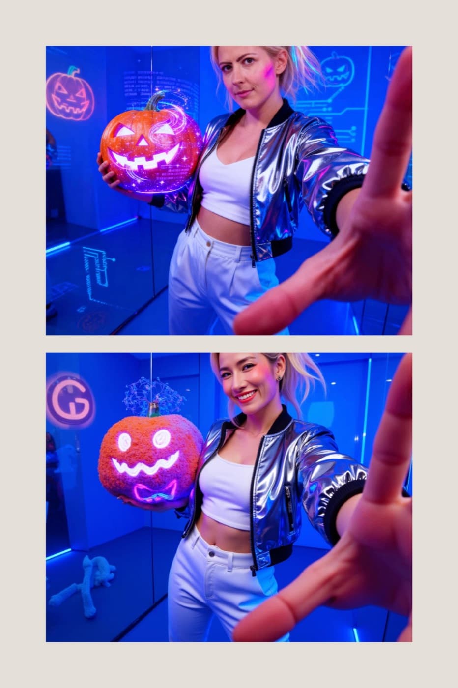 Phong cách neon Halloween